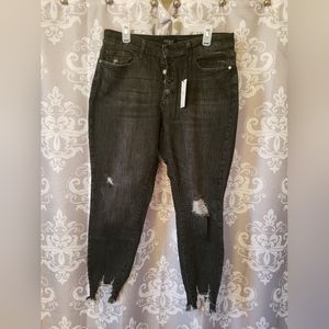 Judy Blue Distressed Black/Grey Jeans